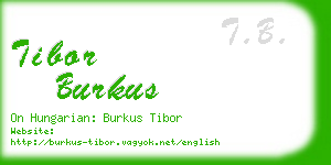 tibor burkus business card